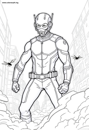 Ant-Man Action Coloring Page