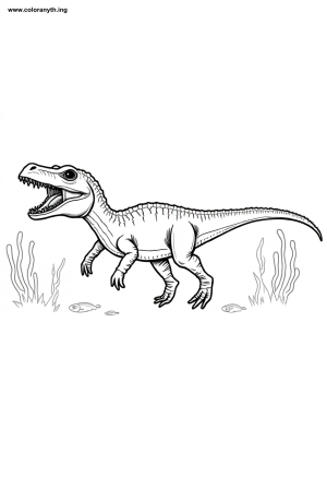 Majestic Mosasaurus Coloring Page