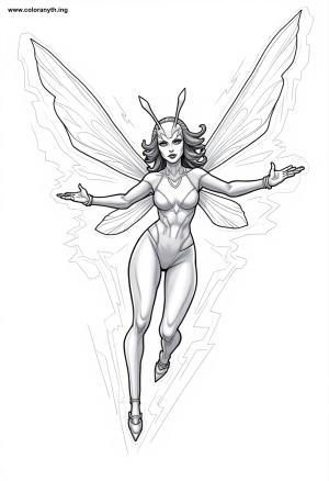 The Wasp in Flight: A Dynamic Coloring Page