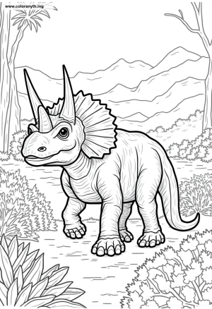 Triceratops in Prehistoric Paradise