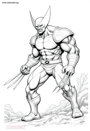 Wolverine Coloring Page: The Fierce Hero