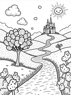 Candyland Adventure with Lollipops and a Gumdrop Castle