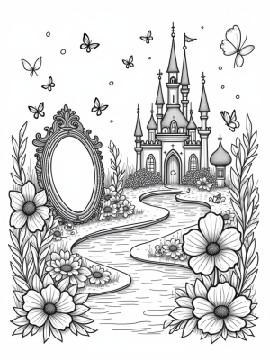 Candy Castle in a Flower Garden