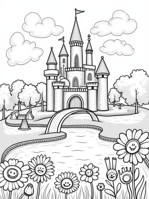 Candy Castle with Chocolate Moat and Lollipop Carousel