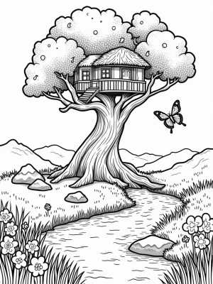 Treehouse Wonderland with Sparkling Fruits