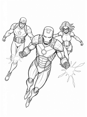 Avengers Assemble: Iron Man, Captain America, and Black Widow in Action