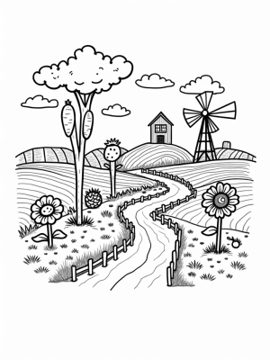 Oversized Vegetables and a Barn-Shaped Cloud