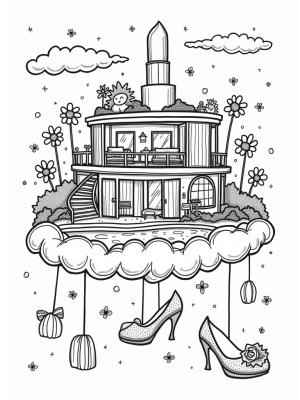 Dream House on a Cloud with Fashion Accessories