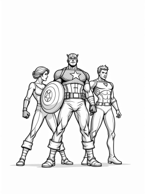Avengers Assemble! Captain America, Iron Man, and Black Widow in Action