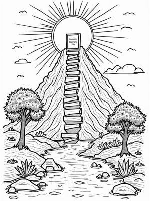 Mountain of Scrolls Leading to the Sun