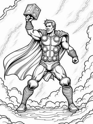 Thor and Captain Marvel Battle the Unknown