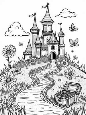 Candy Castle with Ice Cream Turrets and Treasure Chest
