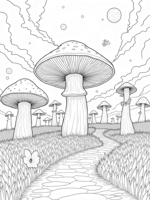 Magical Mushroom Forest with Fairies