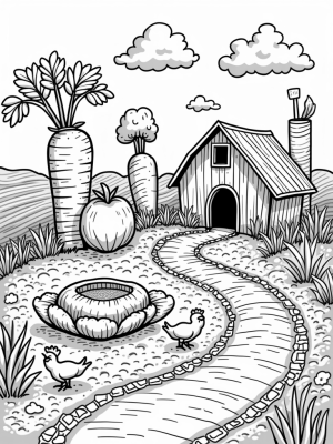 Oversized Vegetables and a Giant Apple Barn
