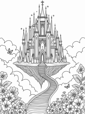 Crystal Castle on a Floating Island