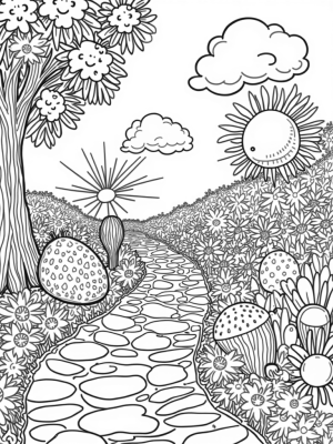 Giant Strawberries and a Colossal Lemon in a Fruit Garden