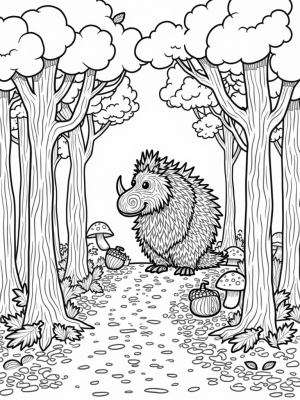 Colossal Gruffalo in a Candy Cane Forest