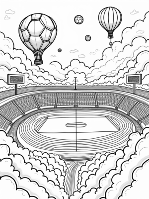 Floating Sports Arena in the Sky