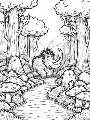 Gruffalo in a Candy Cane Forest