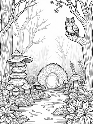 Gruffalo Footprint in a Whimsical Forest Clearing