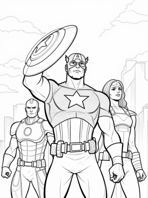 Avengers Assemble: Captain America, Iron Man, and Thor Battle Ready