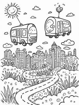 Floating Buses and Colorful Streets