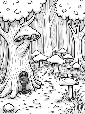 Gruffalo Footprint in a Whimsical Forest