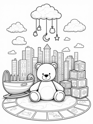 Oversized Toys in a Cozy Nursery