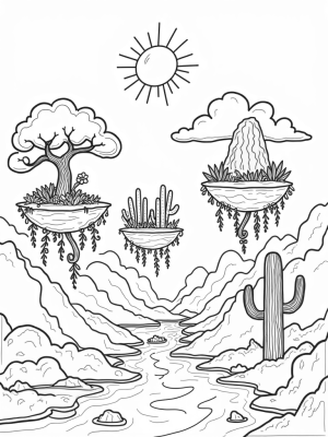 Floating Islands with Distinct Ecosystems