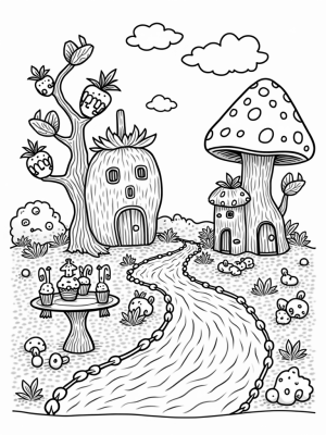 Giant Fruits and a Chocolate River in a Food Forest