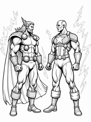 Thor and Captain America Face Off