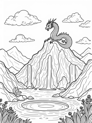 Majestic Dragon Embracing the Mountain Peak