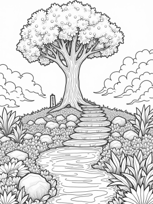 Celestial Garden with Tree of Life
