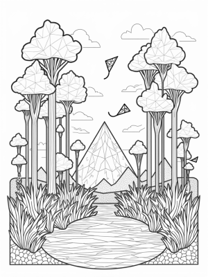 Geometric Forest with Triangular Trees and Kites