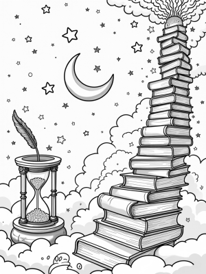 Floating Books and Magical Creatures in a Spellbinding Library