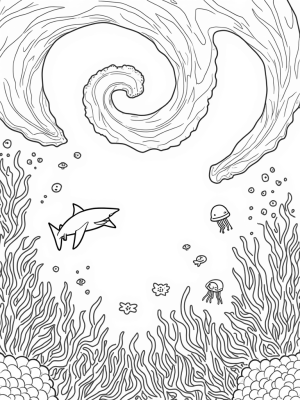 Underwater Seashell Homes and Shimmering Fish