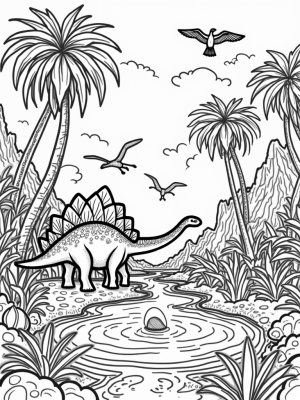 Spinosaurus by the Bubbling Hot Spring
