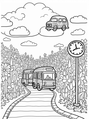 Bus-Shaped Cloud and Rainbow Brick Road