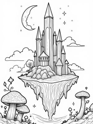 Crystal Castle on a Floating Island