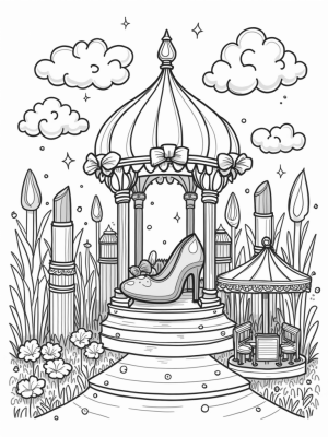 Giant High-Heeled Shoe Gazebo in a Fashion Wonderland