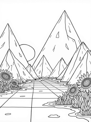 Floating Triangles in a Dreamy Landscape