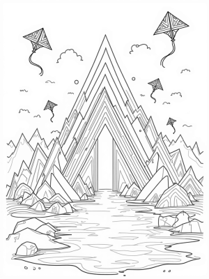Floating Triangles in a Tranquil Landscape