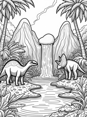 Dinosaur Egg in a Prehistoric Jungle