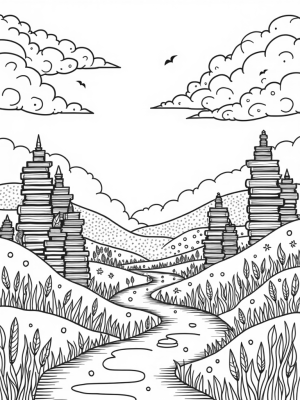 Rolling Hills of Books and an Ink River