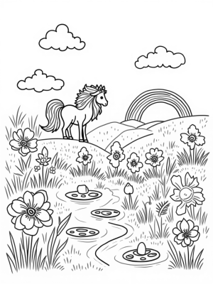 Majestic Pony in a Musical Meadow