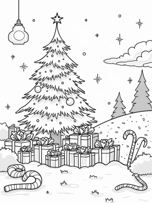 Magical Christmas Tree in a Winter Wonderland