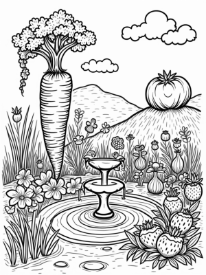 Magical Garden of Giant Fruits and Veggies