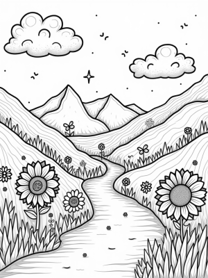 Pastel Hills and Art Supplies Sky