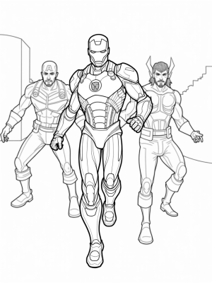Battle Ready Avengers: Iron Man, Captain America, and Thor