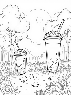 Boba Tea Forest Adventure